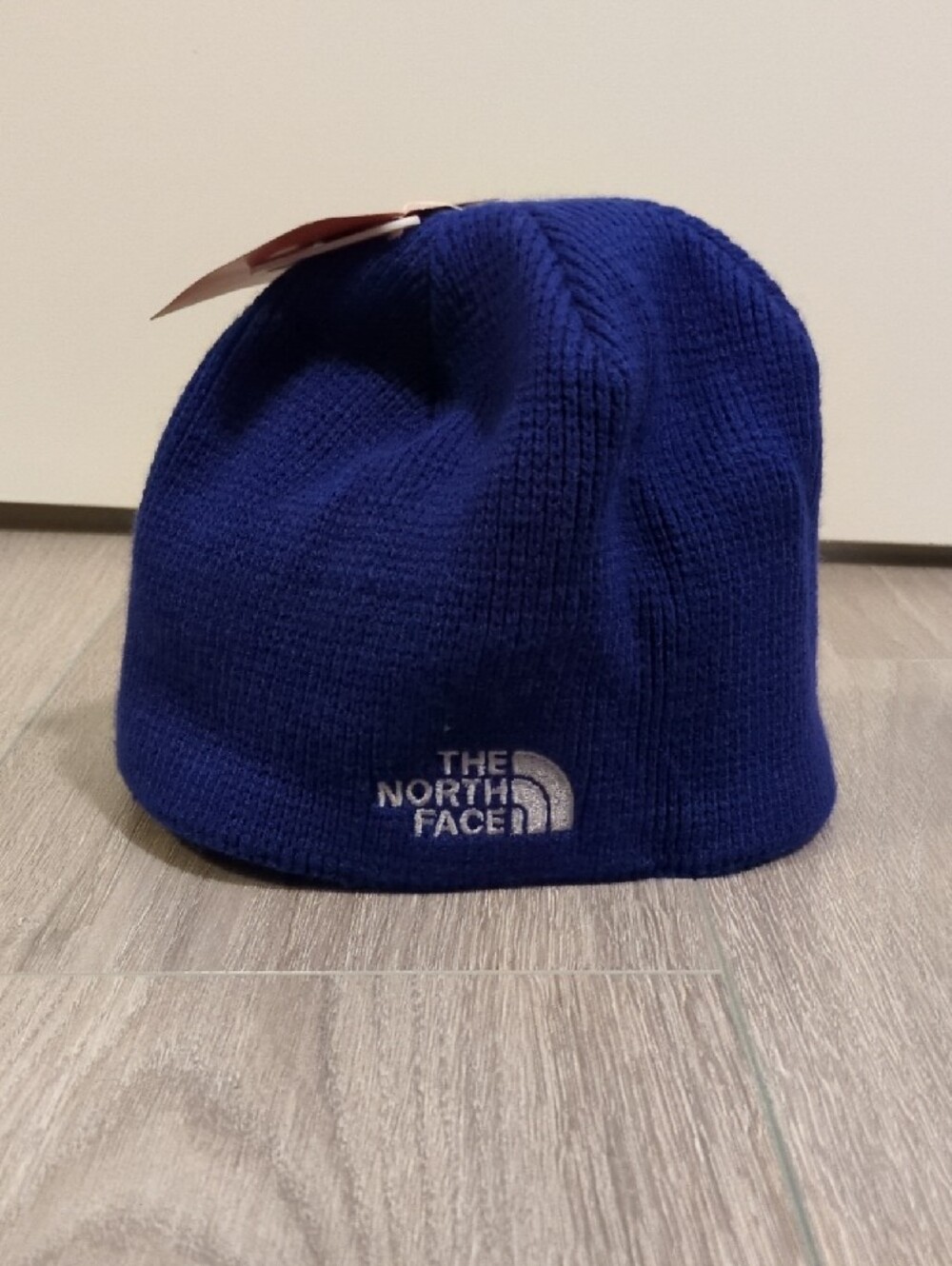 The North Face Women's Blue Knit Beanie with White Logo